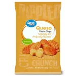 Queso Potato Chips Naturally and Artificially Flavored